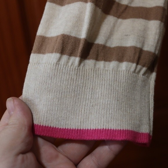 Old Navy Striped Cropped Cardigan Preppy Sweater XL Cozy Casual Top - Picture 6 of 13